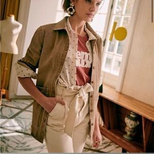 Sezane Denim Will Jacket XS Kraft Beige